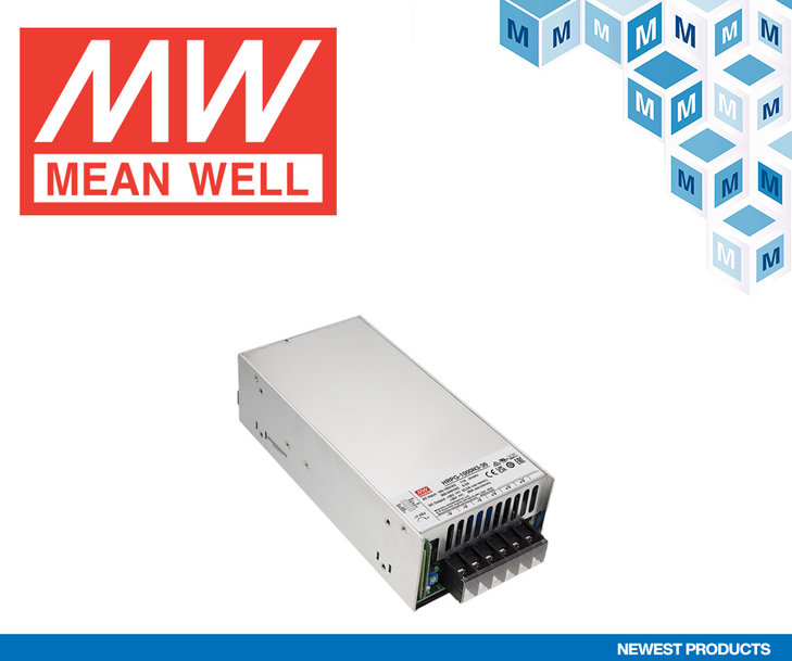 Neu bei Mouser: Die 1000-W-Netzteile HRPG-1000N3 mit extrem hoher Spitzenleistung von MEAN WELL